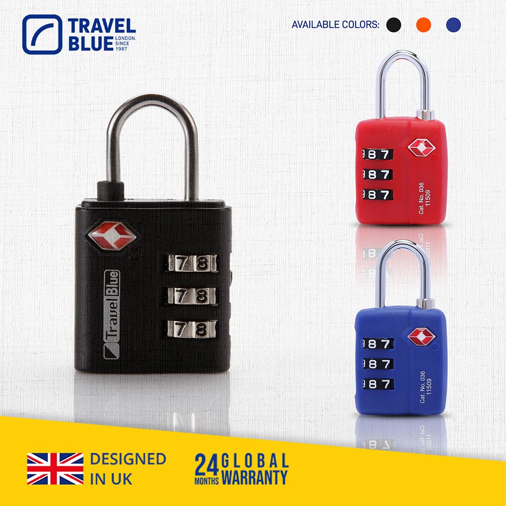 Travel Blue TSA行李箱密碼鎖/ 2入/ TB038/ 紅