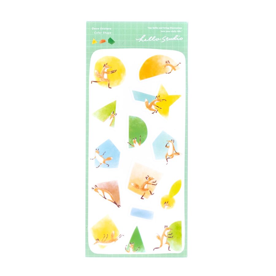 Hello Studio透明割型貼紙/ 繽紛色塊Color Shape
