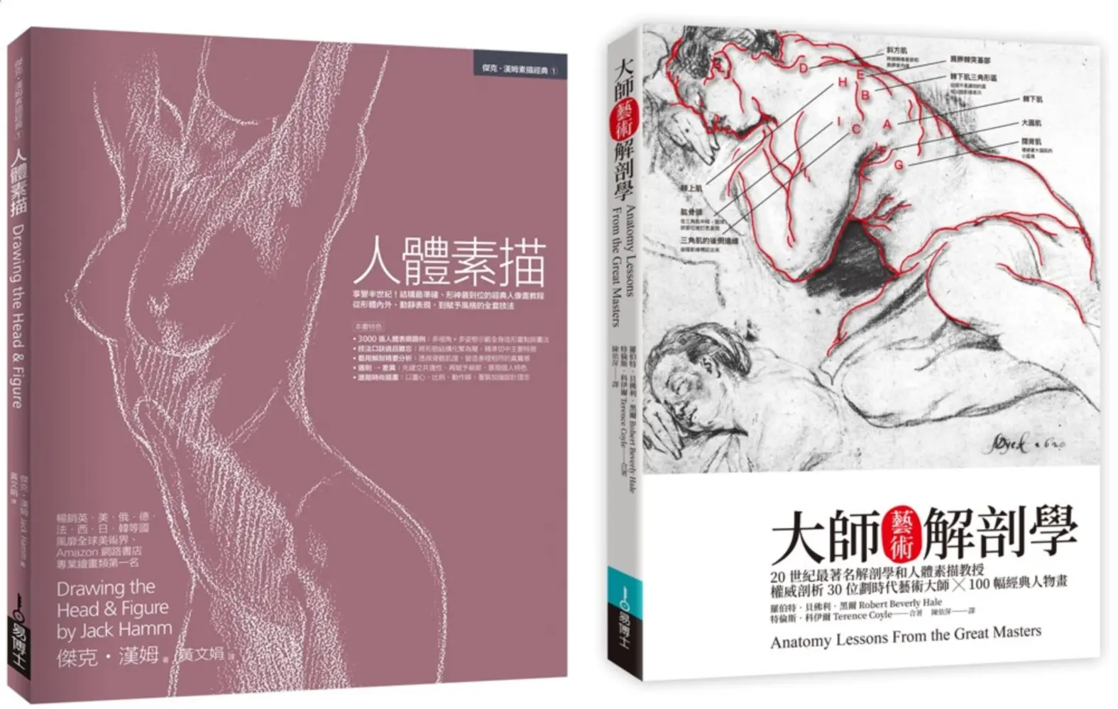 人體素描解剖套書: 人體素描+大師藝術解剖學 (2冊合售)