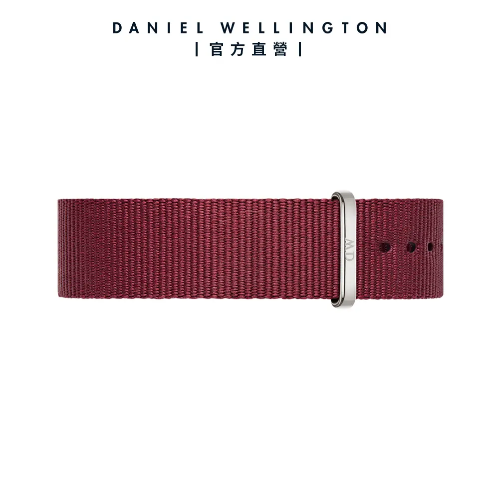 Daniel Wellington 錶帶 Classic Roselyn 玫瑰紅織紋錶帶-兩色任選(DW00200211)/ 銀框/ 20mm-適用40mm手錶