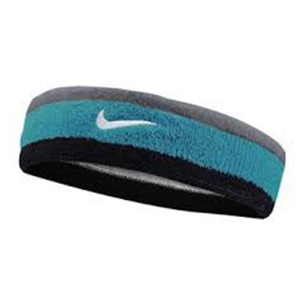NIKE 吸汗 止汗帶 SWOOSH 單色頭帶 BASKETBALL系列/ 017 灰綠黑