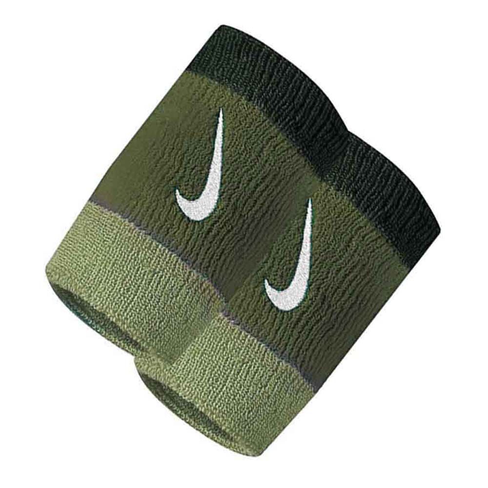 NIKE 吸汗 SWOOSH 加長腕帶 護腕 BASKETBALL系列 雙入裝/ 314 軍綠