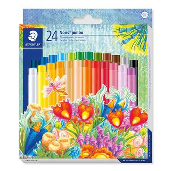 STAEDTLER MS加寬兒童無毒粉蠟筆/ 24色