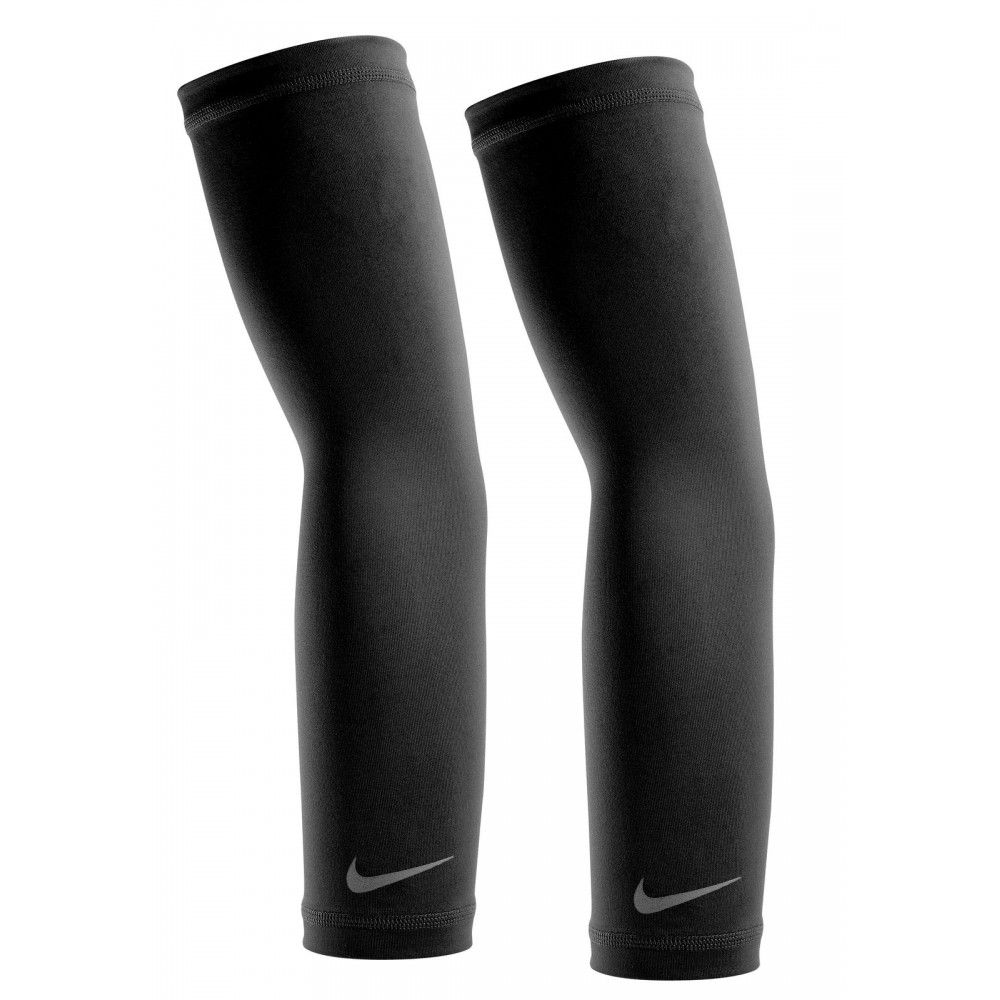 NIKE Dri-Fit材質 透氣 袖套 輕量跑步臂套 RUNNING 防曬袖套 雙入裝/ 042 黑 L/XL