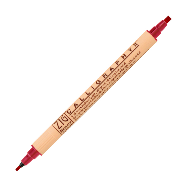 吳竹ZIG雙頭平頭麥克筆/ 玫瑰紅/ 2mm/ 3.5mm/ MS-3500-024