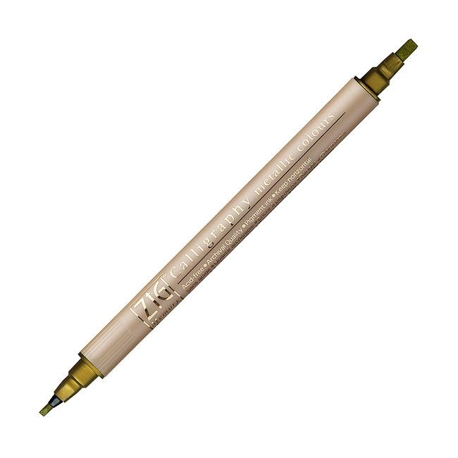 吳竹ZIG雙頭平頭麥克筆/ 金色/ 金屬色系/ MS-8400-101