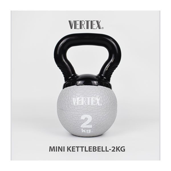 【VERTEX】2KG 迷你橡膠壺鈴 淺灰