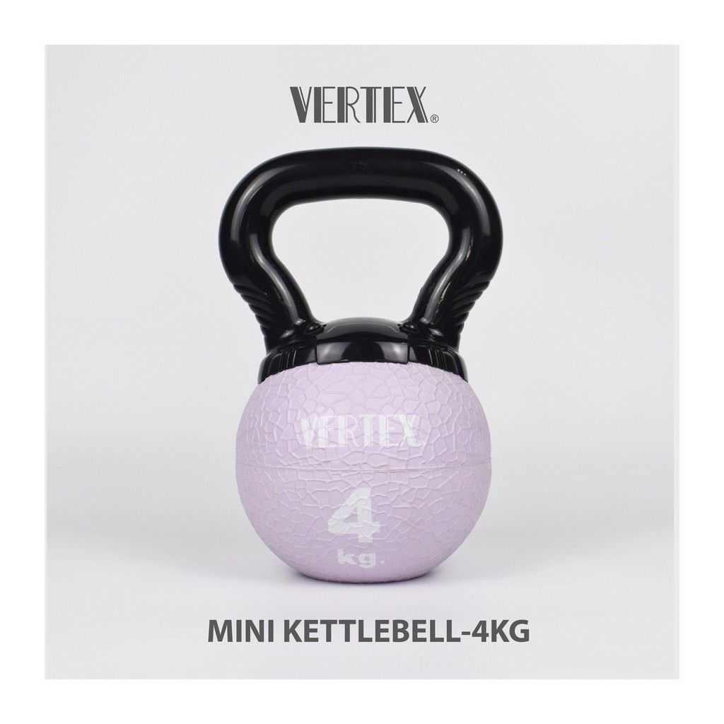 【VERTEX】4KG 迷你橡膠壺鈴 淺紫
