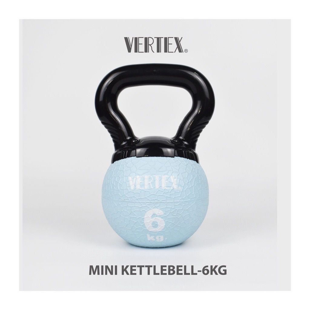 【VERTEX】6KG 迷你橡膠壺鈴 淺藍