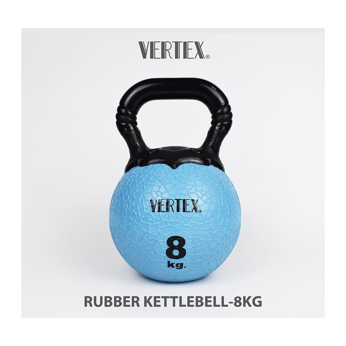 【VERTEX】8KG 橡膠壺鈴 天藍 
