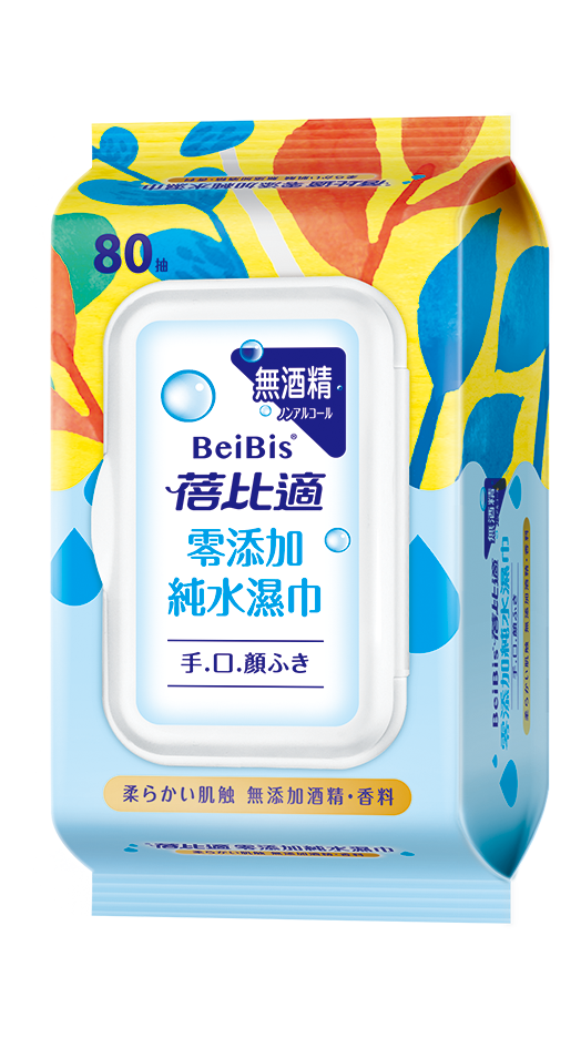 蓓比適零添加純水濕巾/ 80抽/ 包
