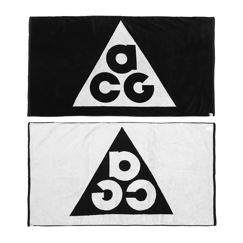 NIKE TOWEL ACG 毛巾 浴巾 大LOGO 運動毛巾 145 x 80cm/ 012 黑白