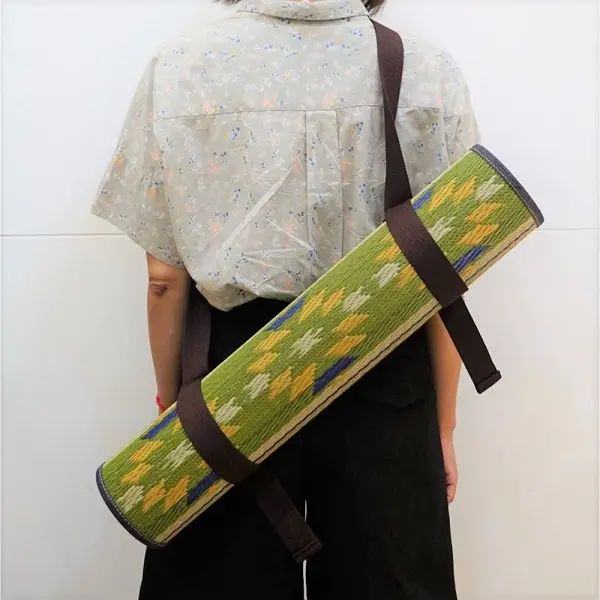 IKEHIKO 日本池彥｜藺草瑜珈墊專用揹帶 咖啡色 90cm 外出上課
