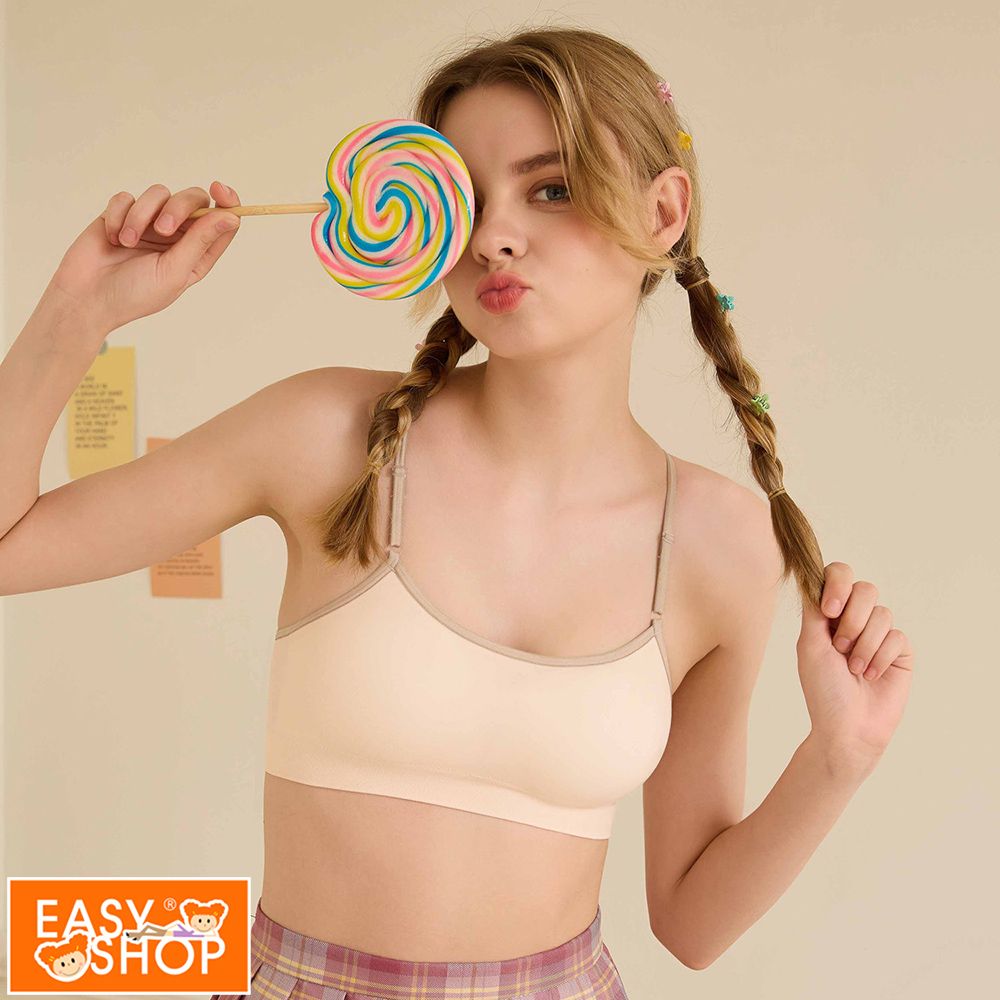 【EASY SHOP】Audrey Junior-好鋅動抗菌涼爽少女學生型背心-杏桃粉/ S