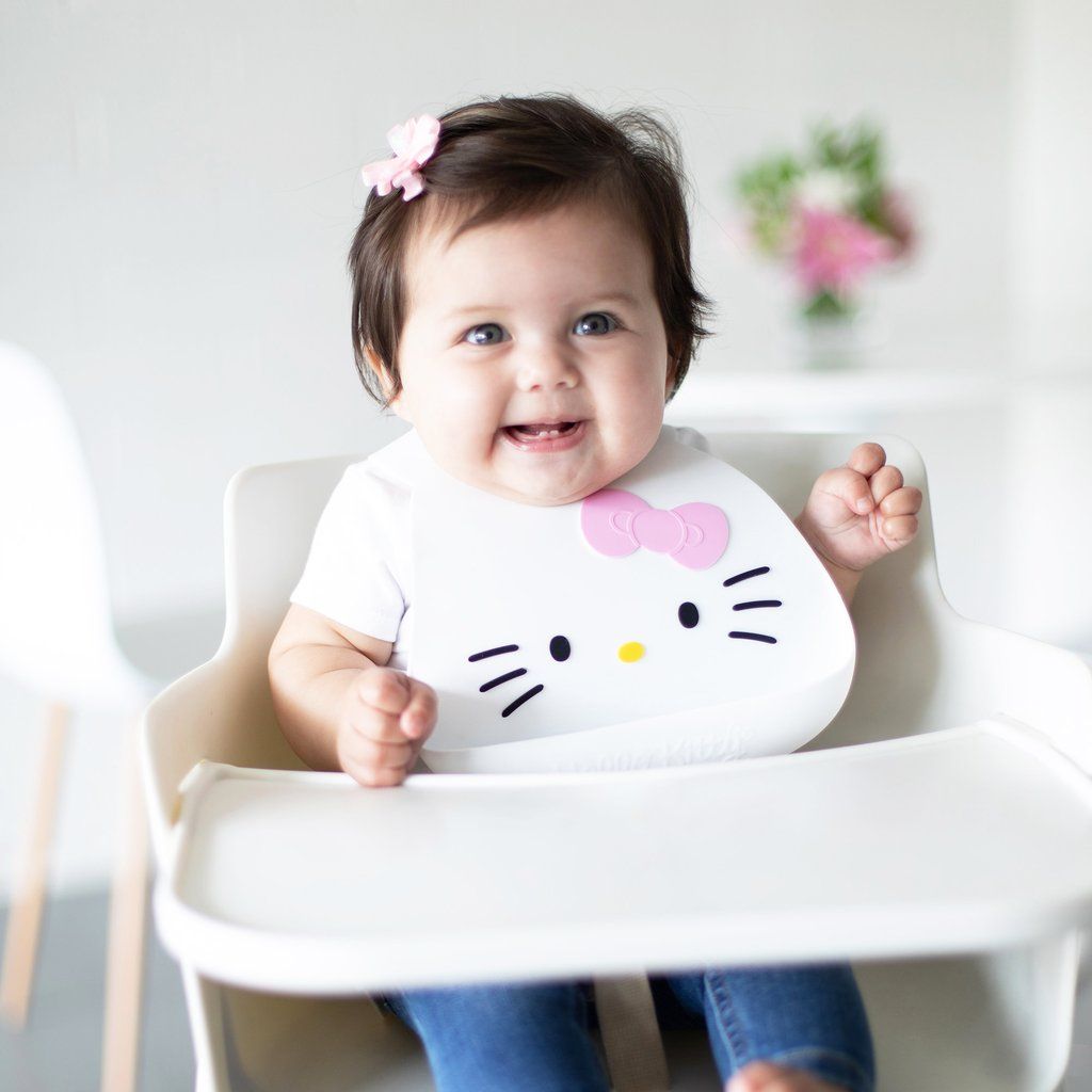 Bumkins 寶寶矽膠圍兜(Hello Kitty)