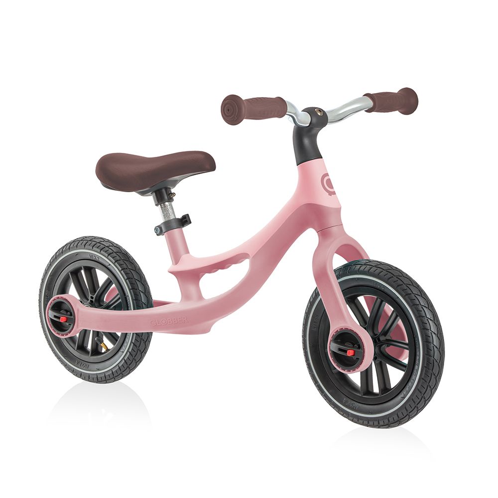 法國 GLOBBER GO BIKE ELITE AIR 充氣胎平衡滑步車-乾燥玫瑰粉