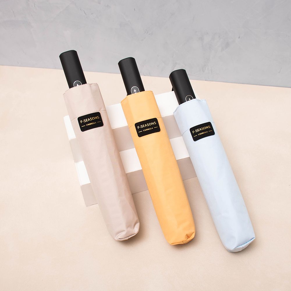 【大傘面不淋濕】F-SEASONS極致撥水安全式中棒加大自動折傘