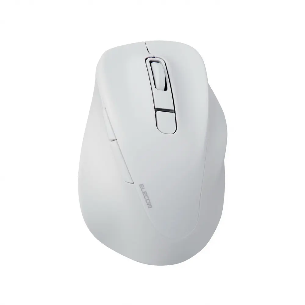 ELECOM EX-G人體工學藍芽靜音滑鼠/ L/ 白