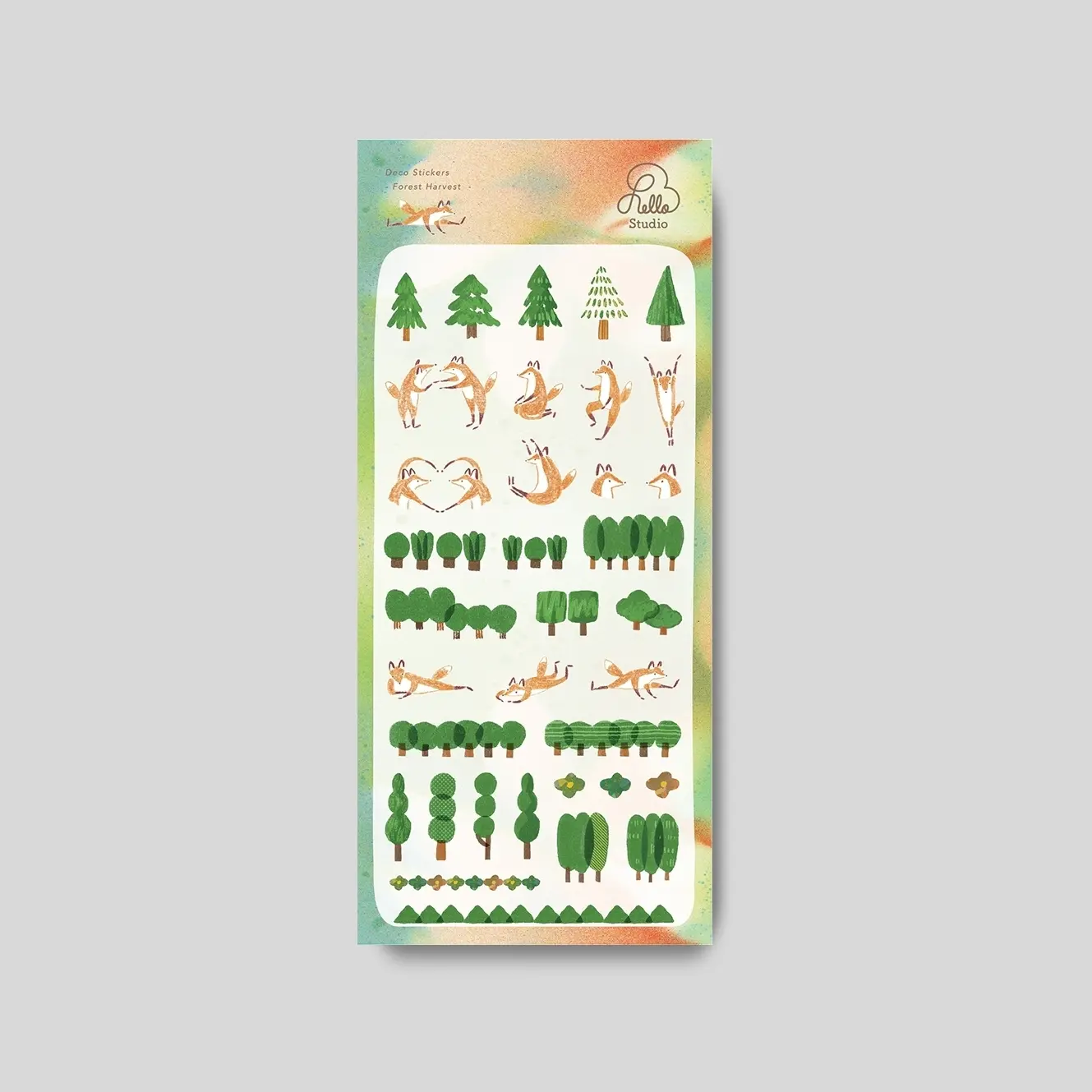Hello Studio透明割型貼紙/ 森林採集Forest Harvest