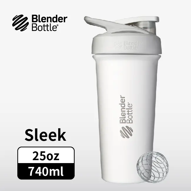 Blender Bottle Sleek按壓式不鏽鋼水壺/ 25oz/ 740ml/ 鉛白