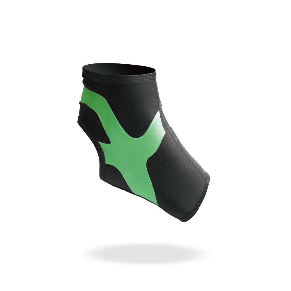 【BODYVINE巴迪蔓】超薄貼紮護踝-左腳-1只/ 綠色/ M