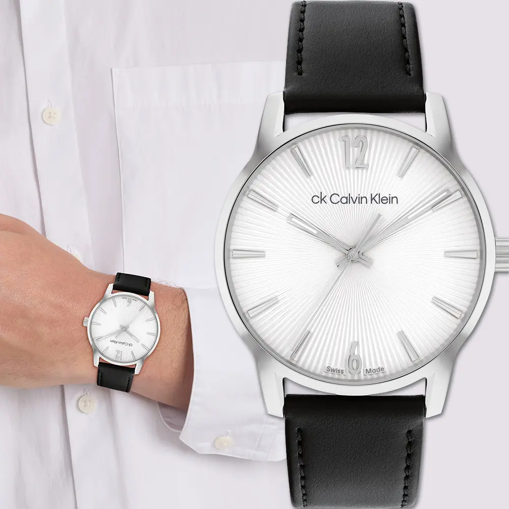 Calvin Klein 凱文克萊 CK 瑞士製太陽光芒手錶-40mm(25000054)