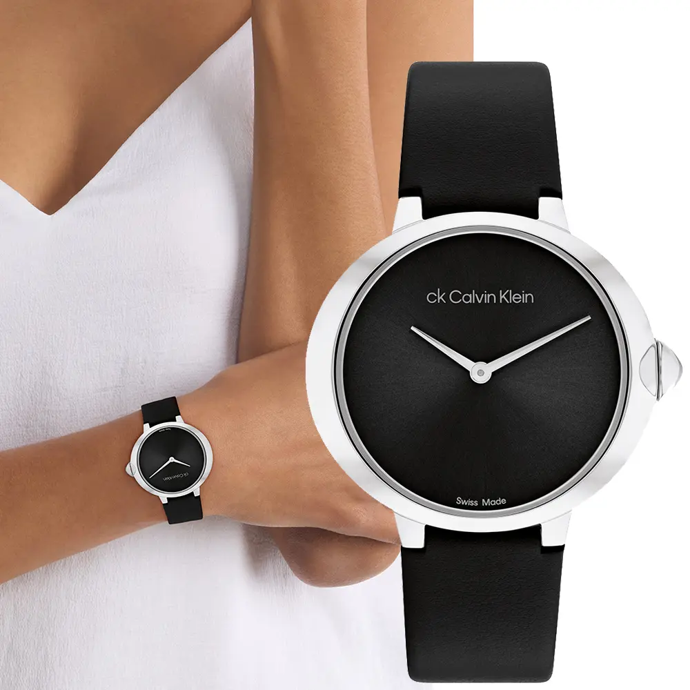 Calvin Klein 凱文克萊 CK 瑞士製極簡雙針女錶-36mm(25000049)