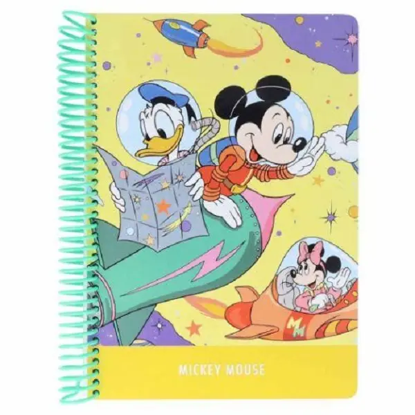 日本 sun-star Disney Retro Art Collection線圈筆記本/ B6/ 米奇