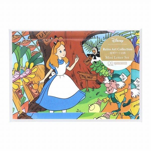 日本 sun-star Disney Retro Art Collection迷你信封信紙組/ 愛麗絲