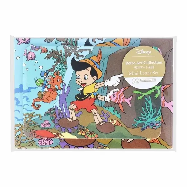 日本 sun-star Disney Retro Art Collection迷你信封信紙組/ 皮諾丘