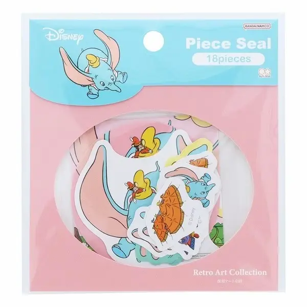 日本 sun-star Disney Retro Art Collection 單張貼紙包/ 小飛象