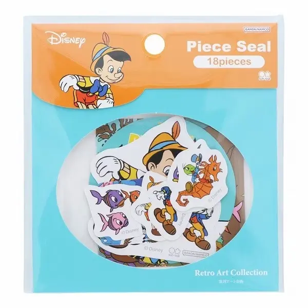 日本 sun-star Disney Retro Art Collection 單張貼紙包/ 皮諾丘