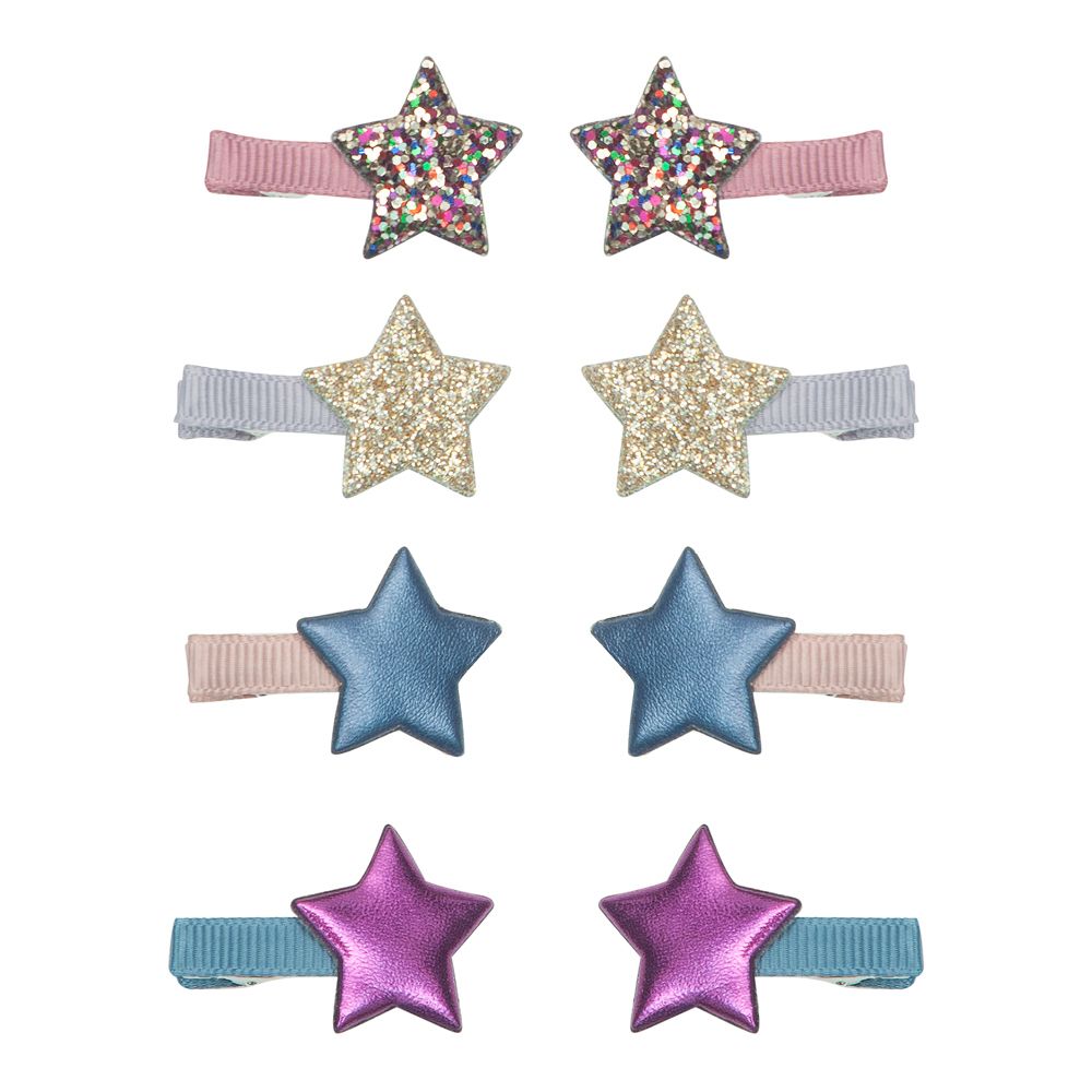 Mimi & Lula AW23搖滾齊格閃耀星星迷你髮夾/ 8入