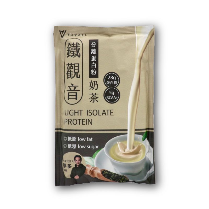 [台灣 TRYALL] light分離蛋白隨手包 - 奶茶系列 (35-38g/包)/ 鐵觀音奶茶