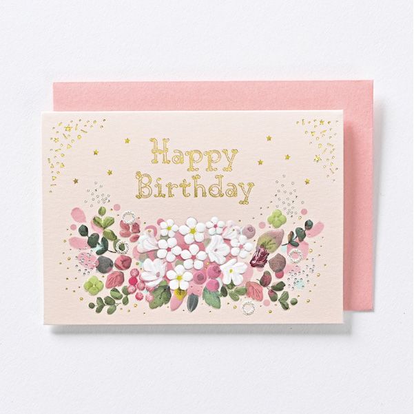 日本EASE迷你生日卡/ 粉/ GB-2019