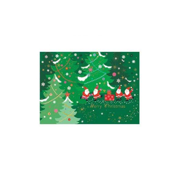 日本EASE聖誕明信片/ 橫式/ 綠/ PX-4272