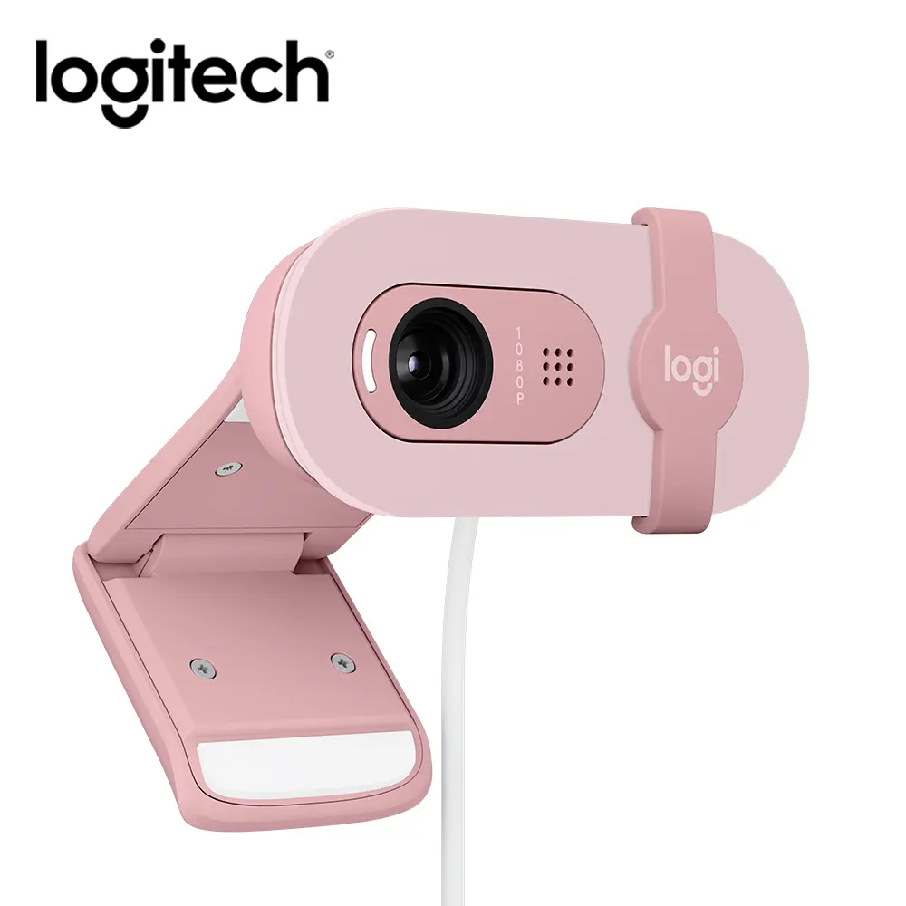logitech 羅技 BRIO 100網路攝影機/ 玫瑰粉