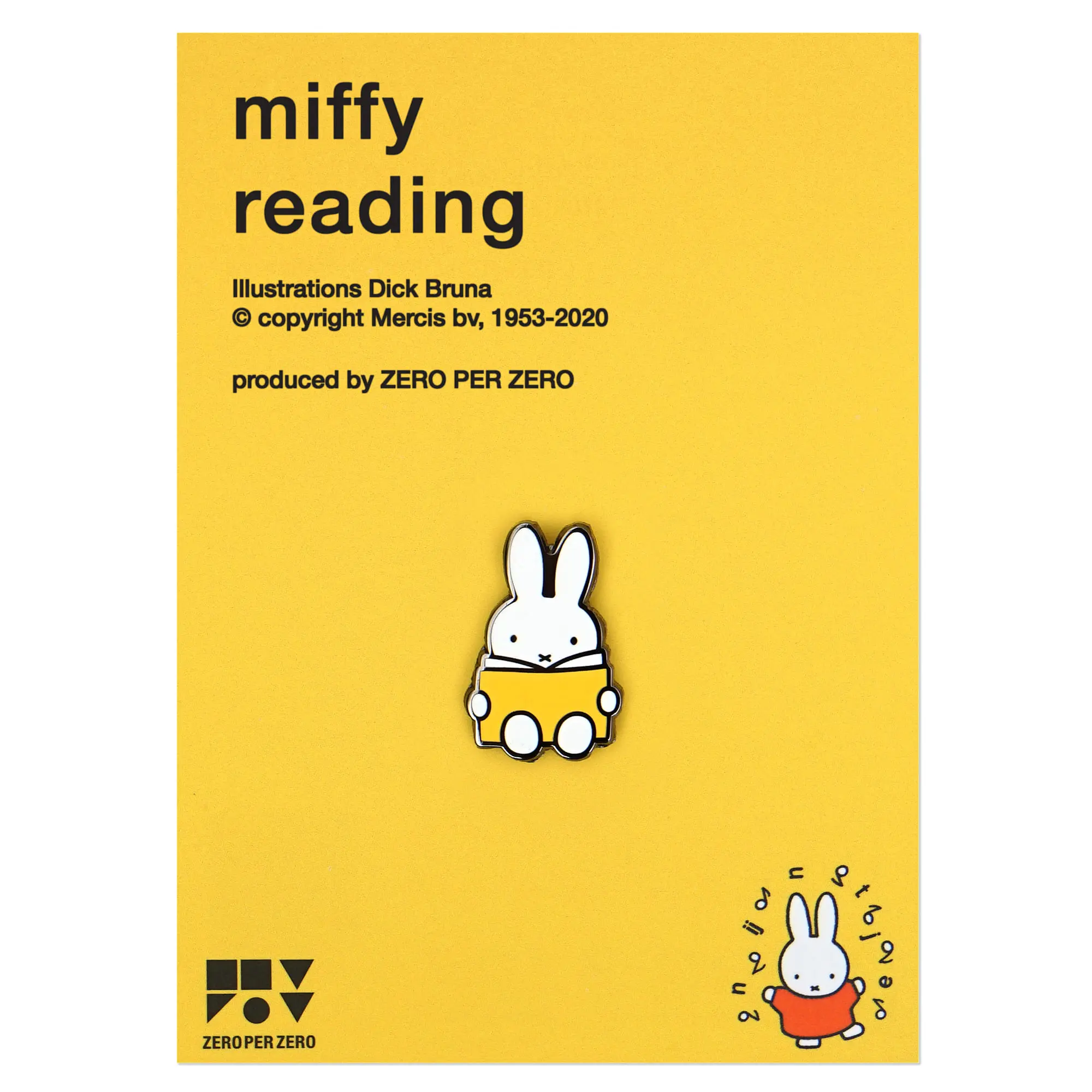 韓國ZERO PER ZERO Miffy 胸章/ 閱讀Miffy