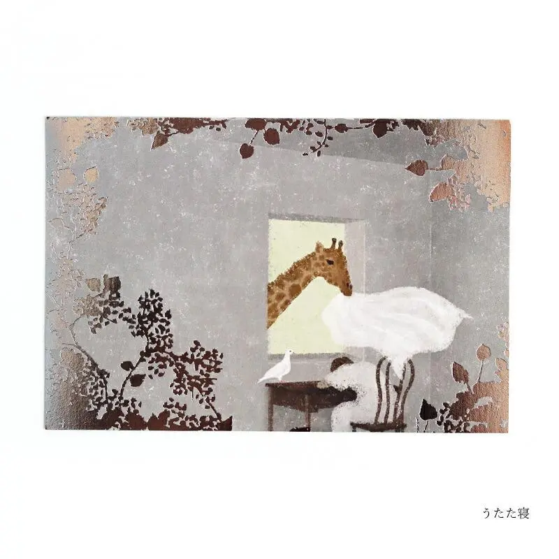 日本 cozyca products 燙金明信片/ Akira Kusaka/ 打瞌睡