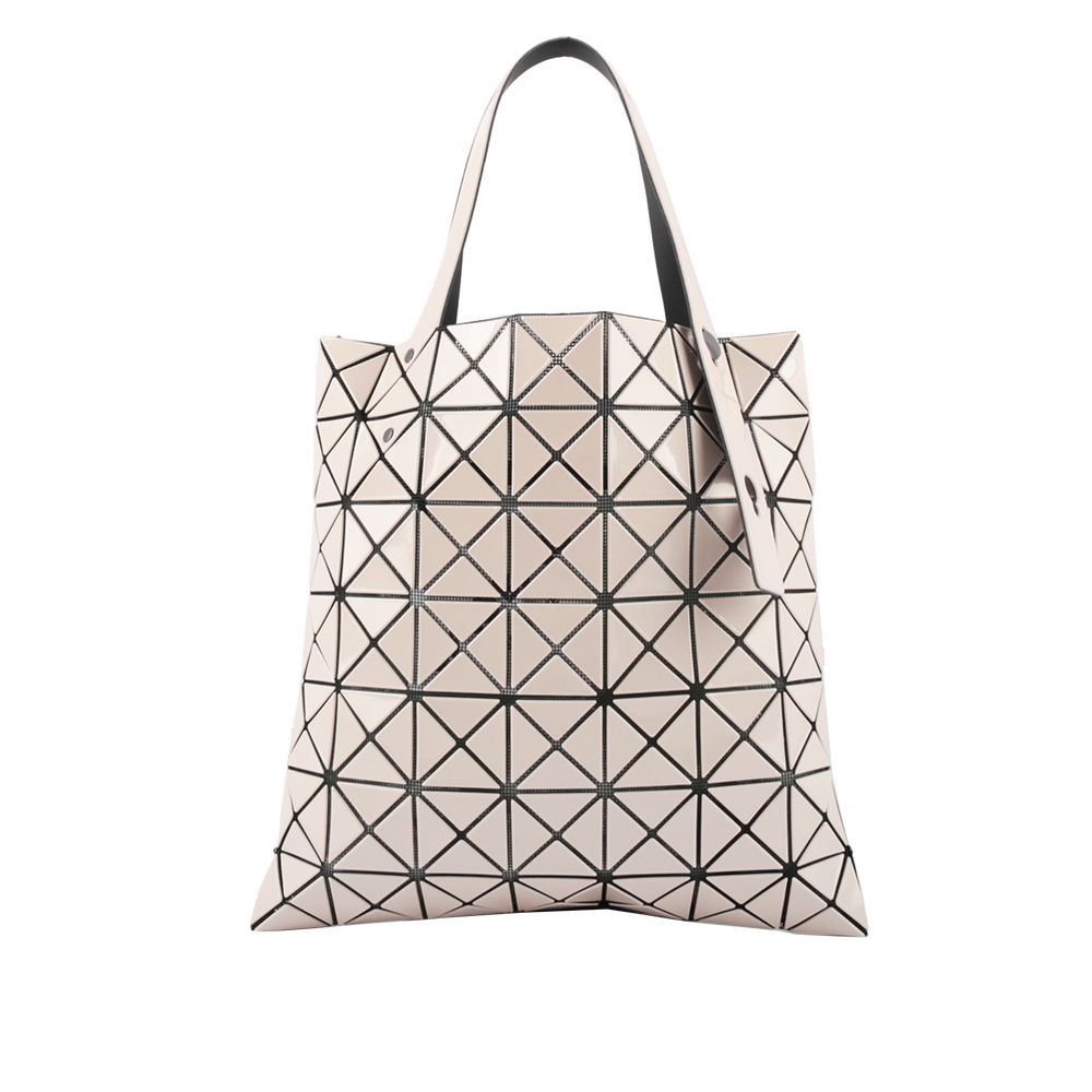 【ISSEY MIYAKE 三宅一生】BAO BAO PRISM 7X7 亮面手提包(杏粉色)/平行輸入
