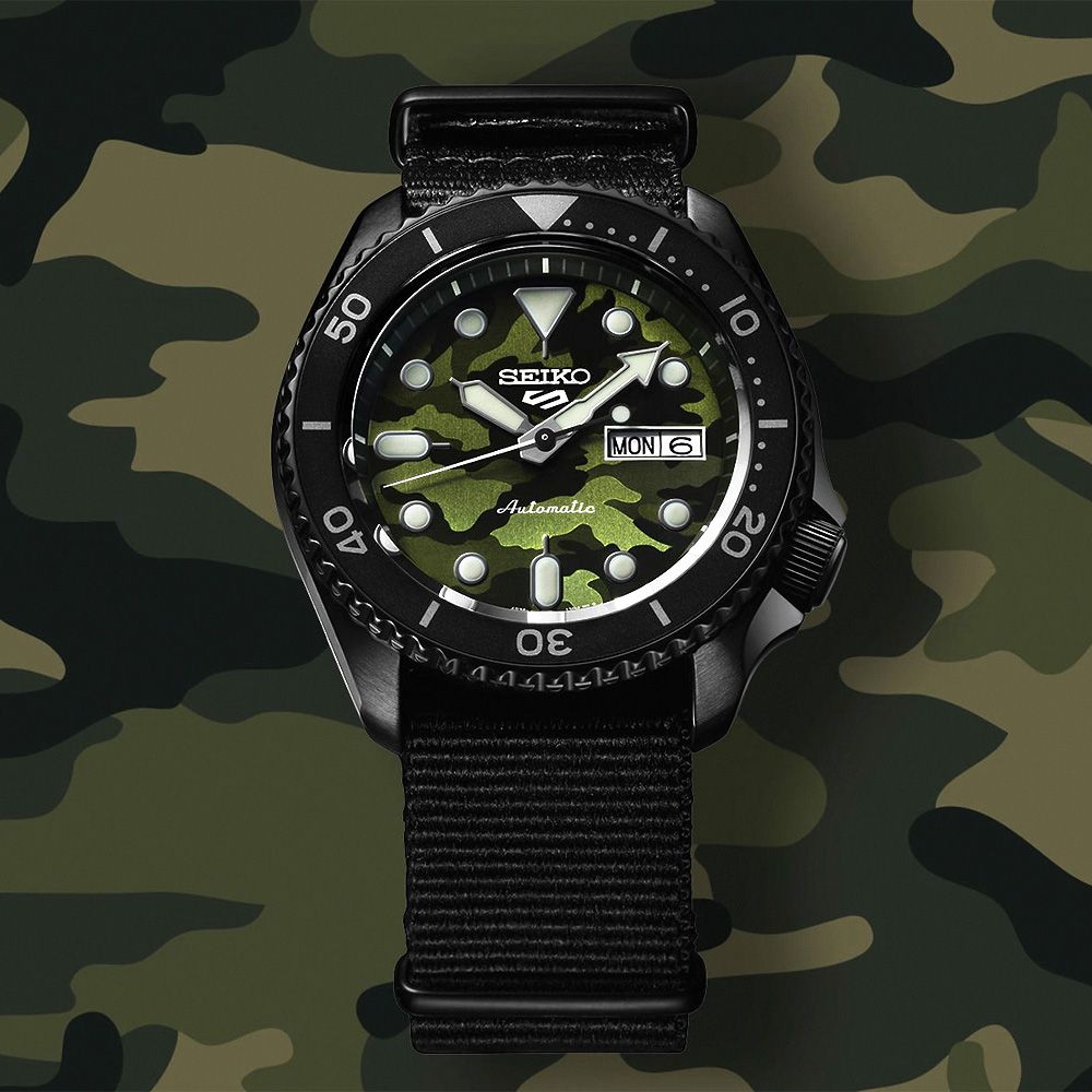 SEIKO 精工 5 Sports 系列 迷彩街頭時尚機械錶-42.5mm SRPJ37K1 4R36-13B0G