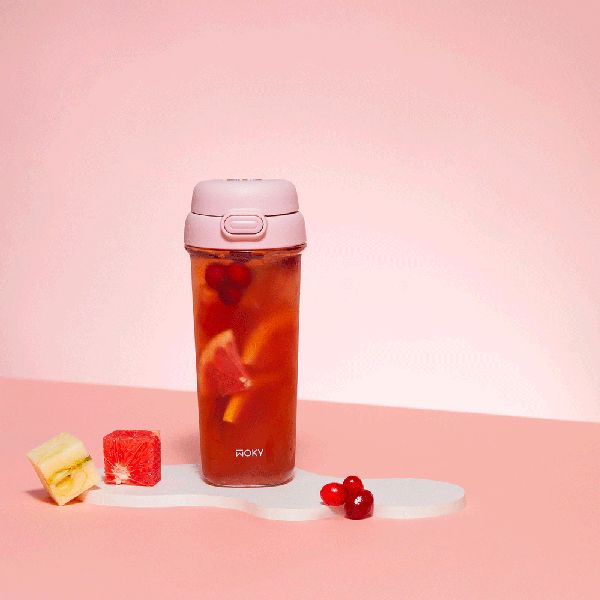 WOKY沃廚All-P TRITAN隨身雙飲杯/ 500ml/ 靄緋粉