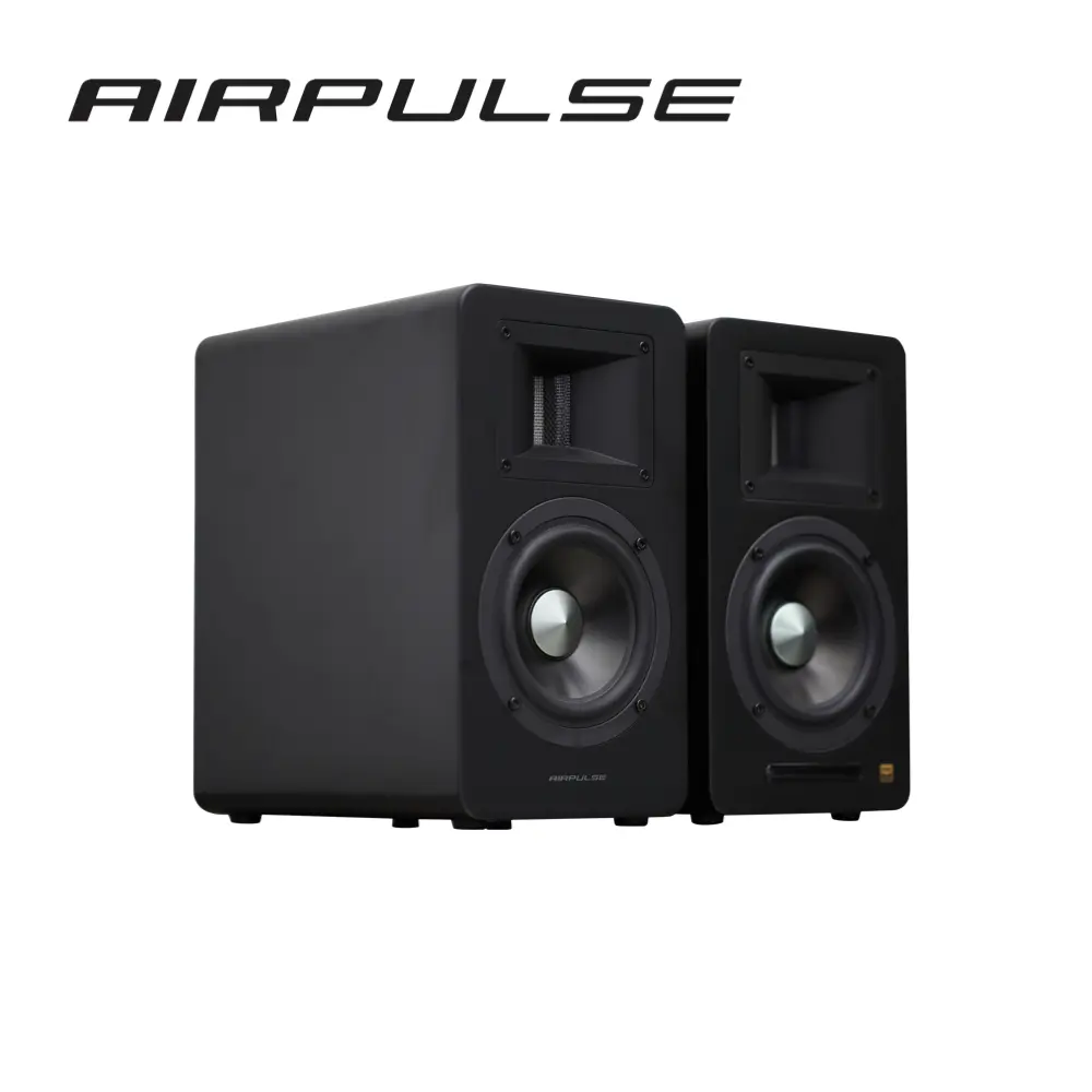 AIRPULSE A100 Plus主動式音箱/ 啞光黑