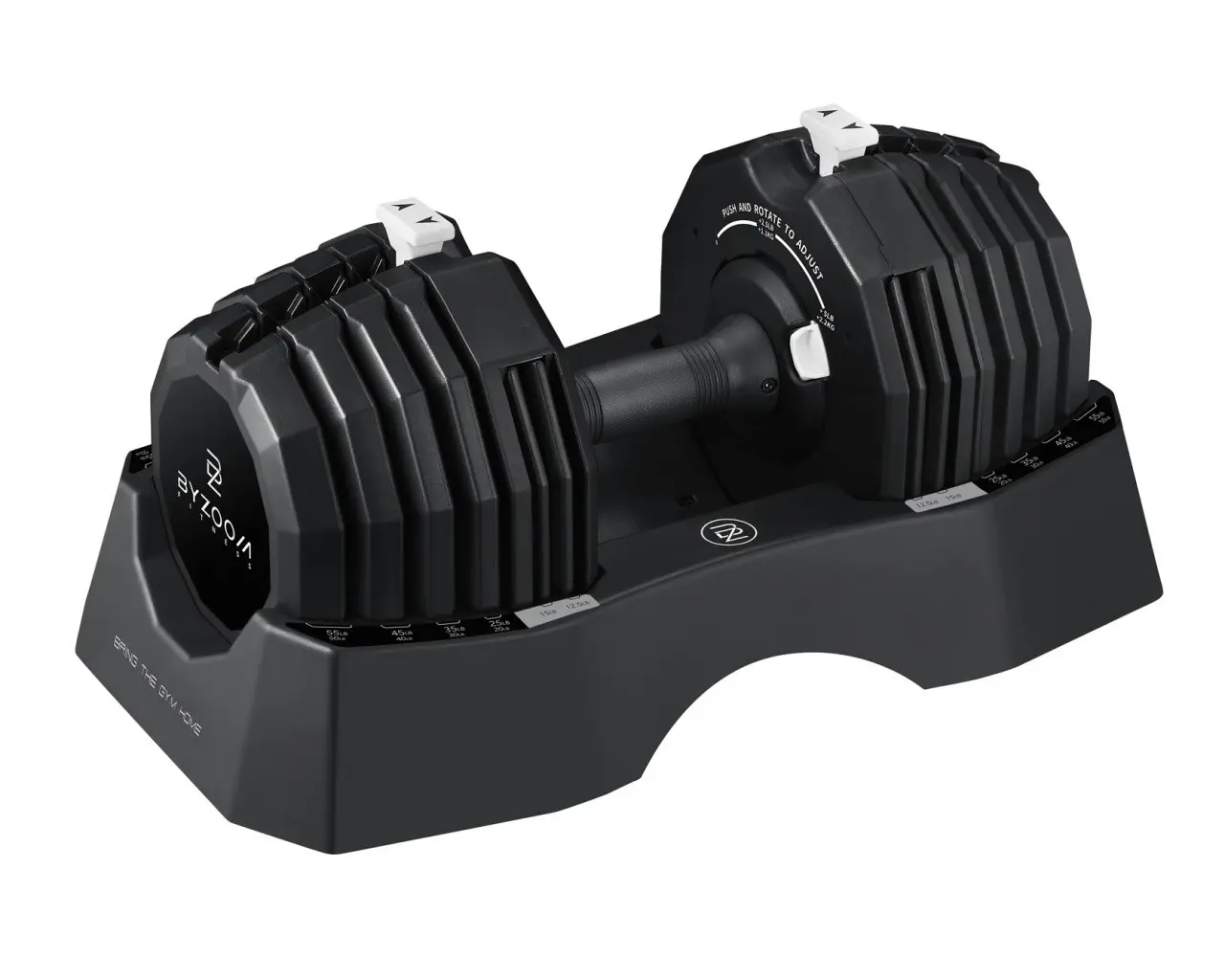 結帳再現折300🚩【BYZOOM FITNESS】Classic Series 可調式啞鈴 25kg (55LB) 15段重量秒速調整組