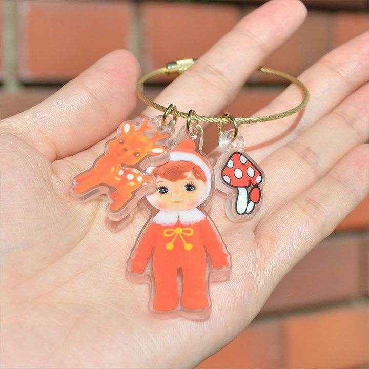 kenelephant盒裝/ 日本昭和娃娃CHARMY CHAN壓克力吊飾/ 單入