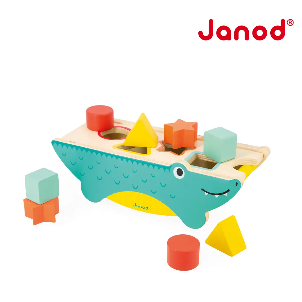 Janod雨林大冒險/ 大嘴鱷魚玩形狀