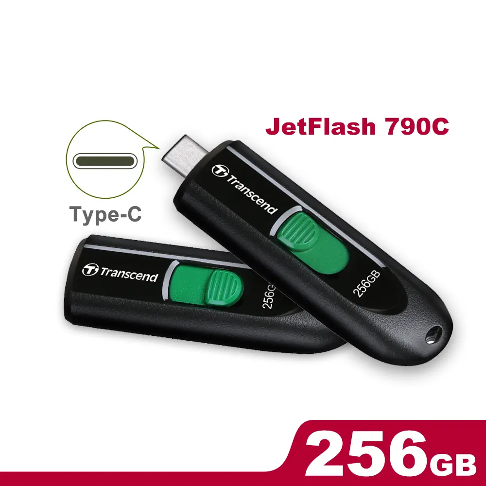 Transcend 創見 JetFlash790C Type-C 256GB 隨身碟(TS256GJF790C)