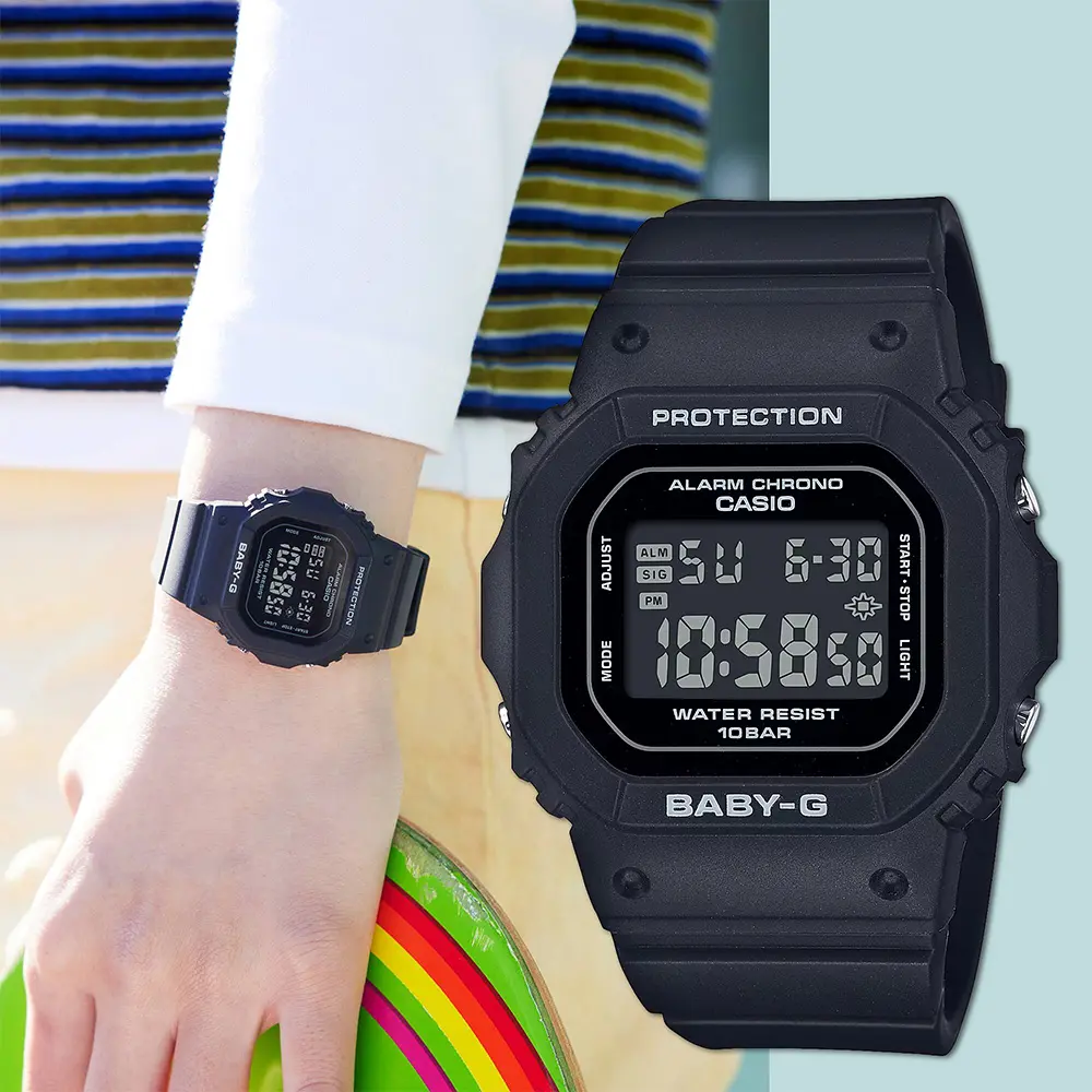 人氣熱銷✨CASIO 卡西歐 BABY-G 經典人氣方形女錶電子錶 BGD-565-1