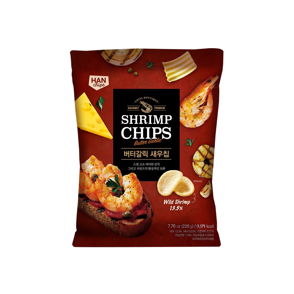 【韓味不二】韓國蝦餅(奶油蒜味) 220g/包