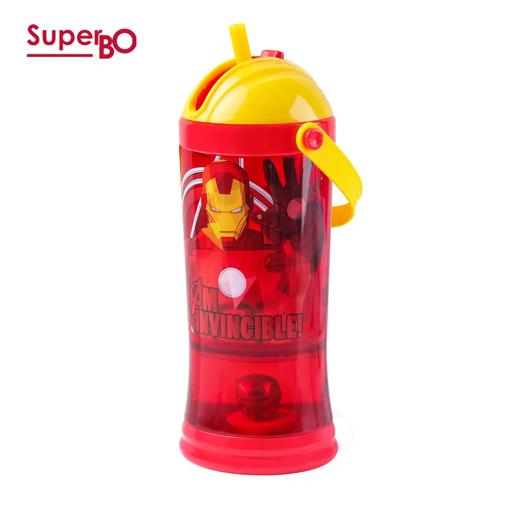 SuperBO提把吸管水壺/ 310ml/ 鋼鐵人